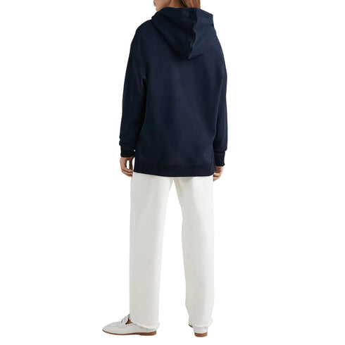 Felpa Donna con cappuccio e logo Blu Tommy Hilfiger- Francavilla Moda